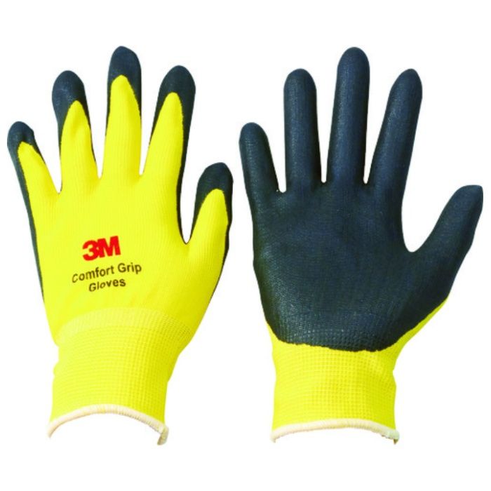 3M　一般作業用コンフォートグリップグローブ　イエロー　Lサイズ