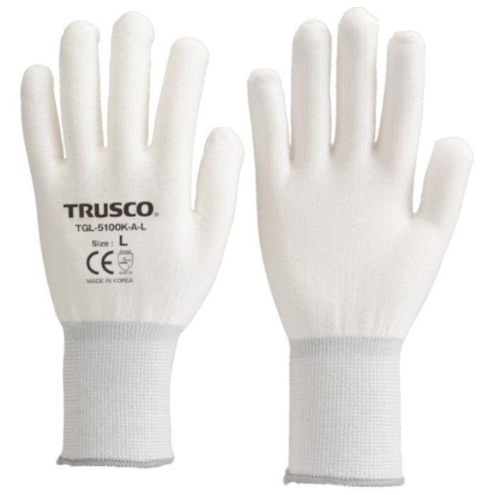 TRUSCO　【売切廃番】　ホワイトHPPEインナー手袋　M