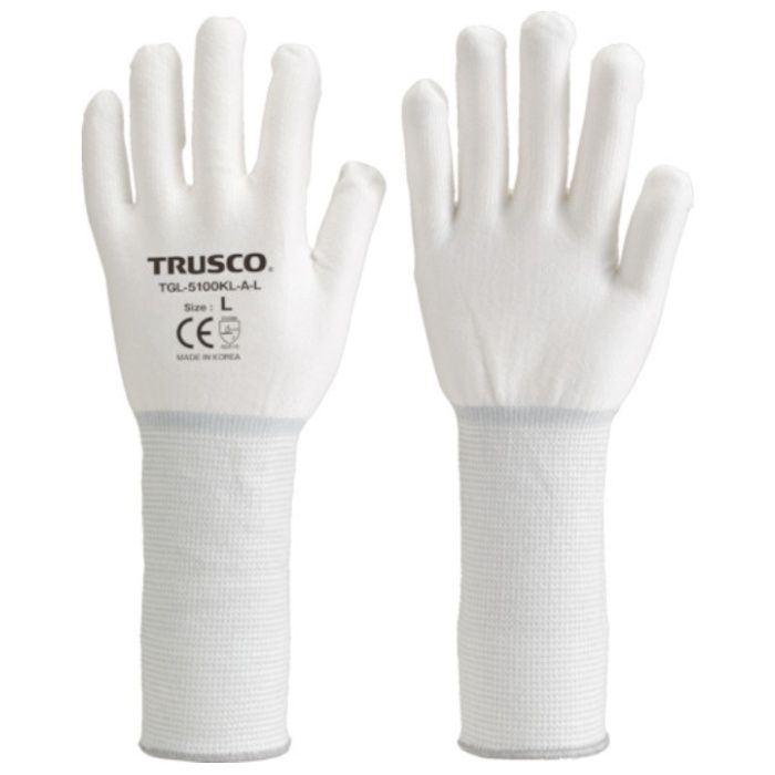 TRUSCO　【売切廃番】　ホワイトHPPEインナー手袋ロング　M