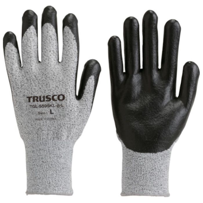 TRUSCO　【売切廃番】HPPE手袋ニトリル手のひらコート　M