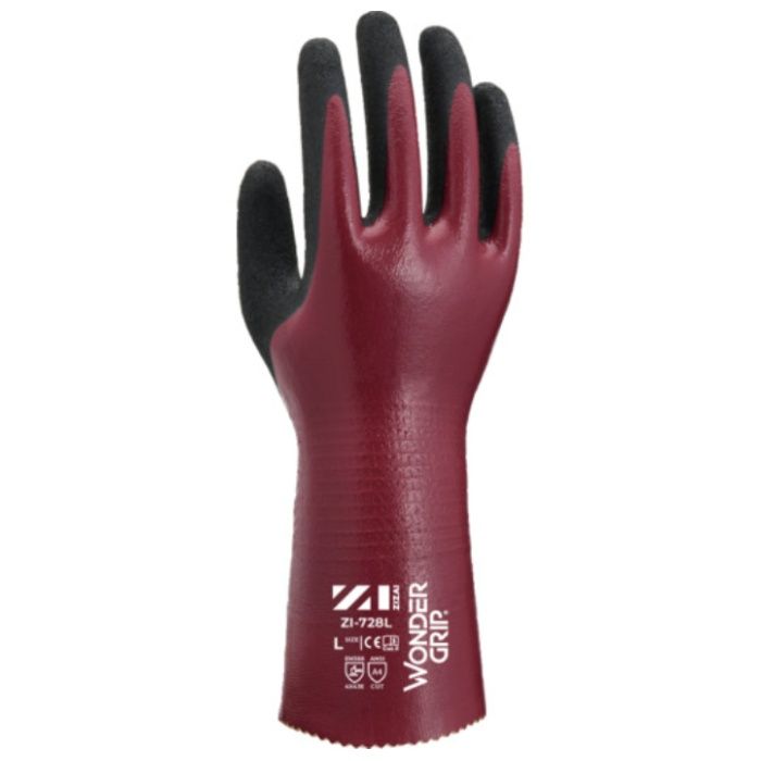 Weed　耐切創手袋　ZIZAI　ZIー728L　ニトリルフルコート　Lサイズ(1双入)