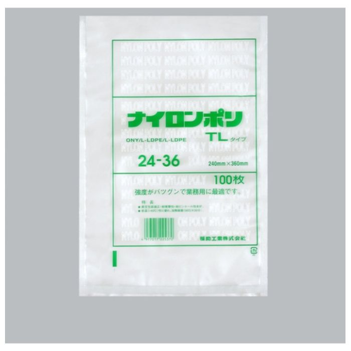 福助　ナイロンポリ　TLタイプ　24-36　バラ100枚入