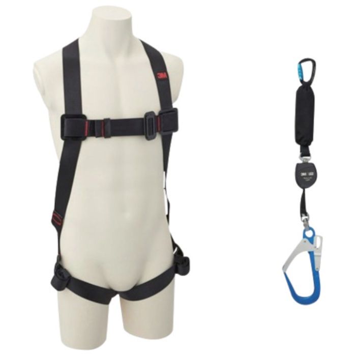 3M　【限定セット品】　プロテクタ　フルハーネス　M/Lサイズ・巻き取り式シングルランヤードセット