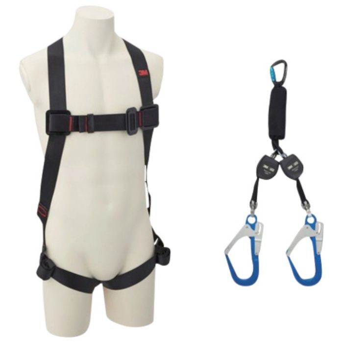3M　【限定セット品】　プロテクタ　フルハーネス　M/Lサイズ・巻き取り式ツインランヤードセット