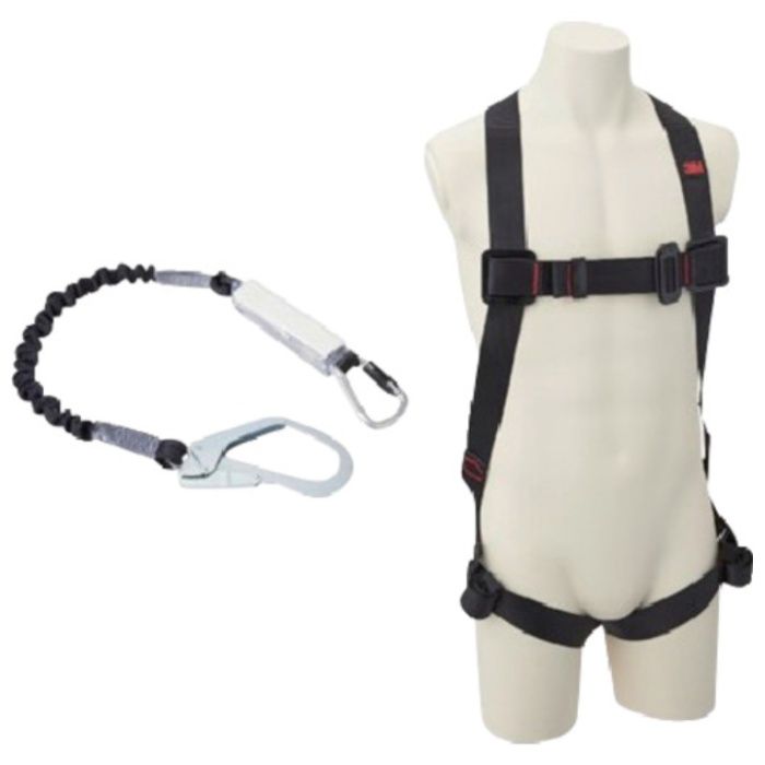3M　【限定セット品】　プロテクタ　フルハーネス　M/Lサイズ・伸縮式シングルランヤードセット