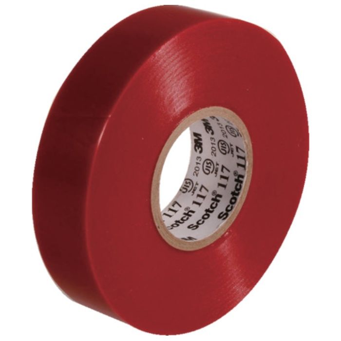 3M　ビニールテープ　117　赤　19mmX20m　10巻入り