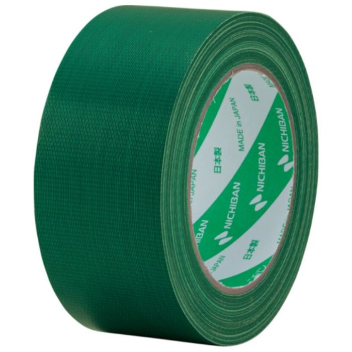 ニチバン　【一時受注停止】　布粘着テープ　121N　大巻　(中軽量物封かん用)　1巻入　緑　50X25