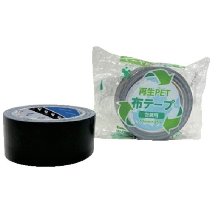 TERAOKA　再生PET布テープ　No.1605　黒　50mm×25M