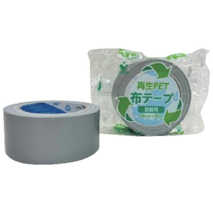 TERAOKA　再生PET布テープ　No.1605　シルバー　50mm×25M