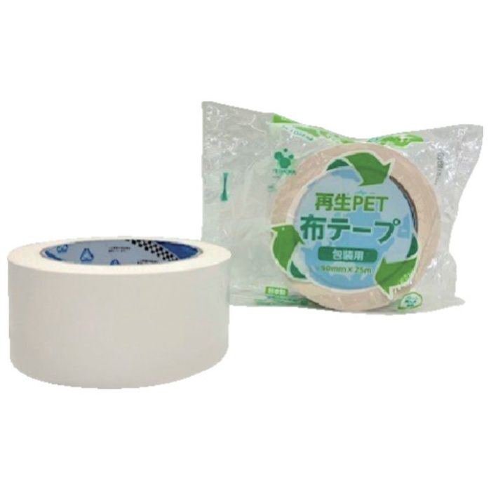 TERAOKA　再生PET布テープ　No.1605　白　50mm×25M