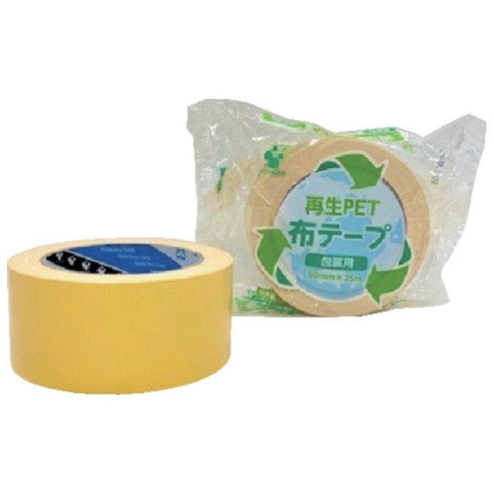 TERAOKA　再生PET布テープ　No.1605　黄　50mm×25M