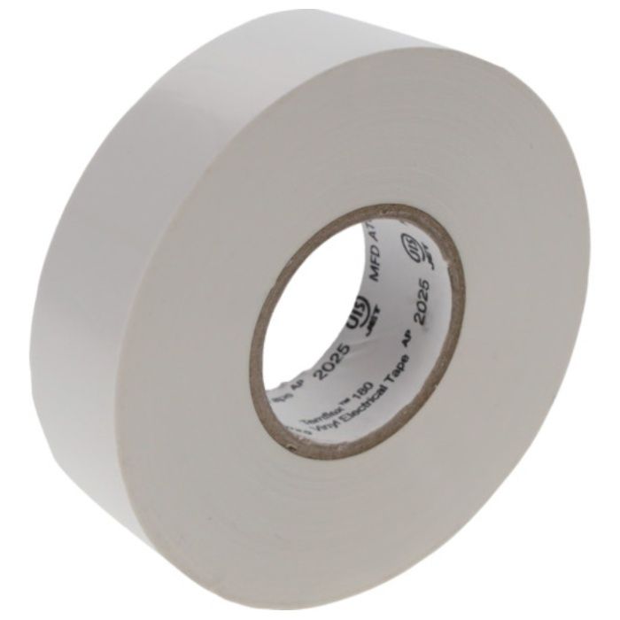 3M　Temflex(テムフレックス)　ビニールテープ　180　ホワイト　19mm　x　20m　10巻入り