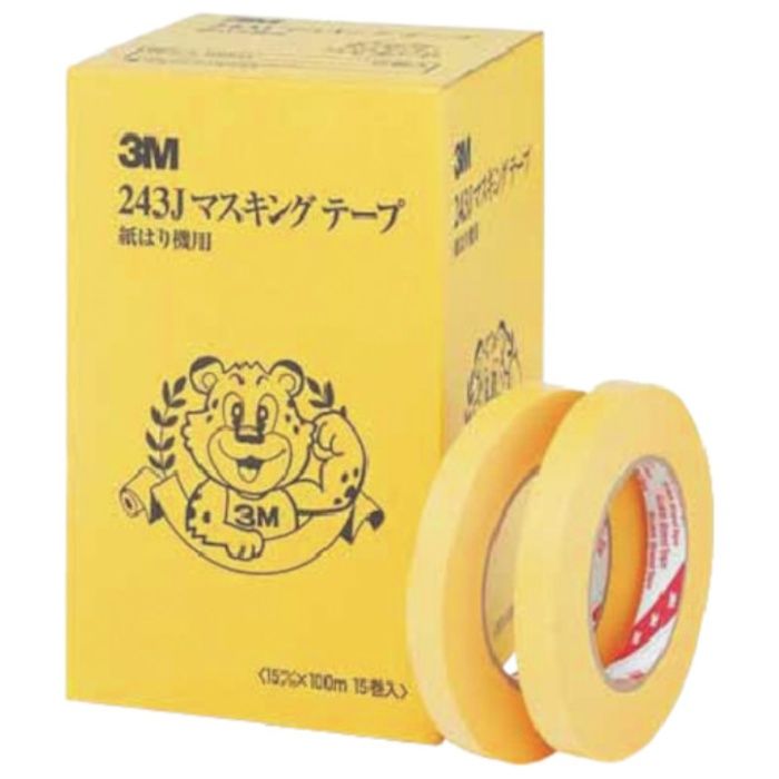 3M　マスキングテープ　243J　紙はり機用　15mmX100m