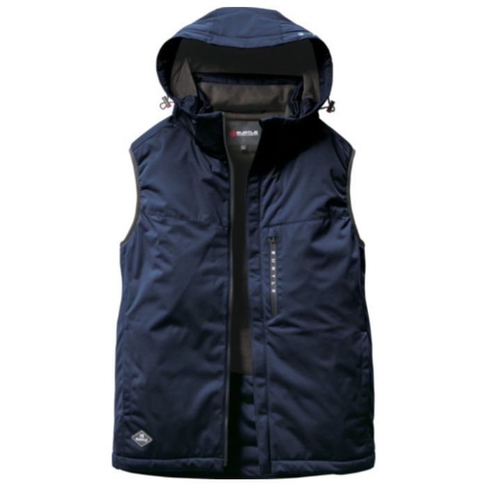 BURTLE　ストレッチフーディ防寒ベスト　3264-3-Lネイビー