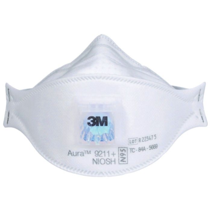 3M　Aura　折りたたみ式防護マスク　9211+　N95　10枚/1箱