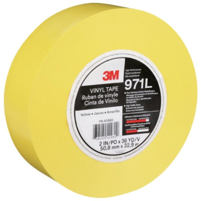 3M　超高耐久ラインテープ　971L　黄　50.8mm×32.9m
