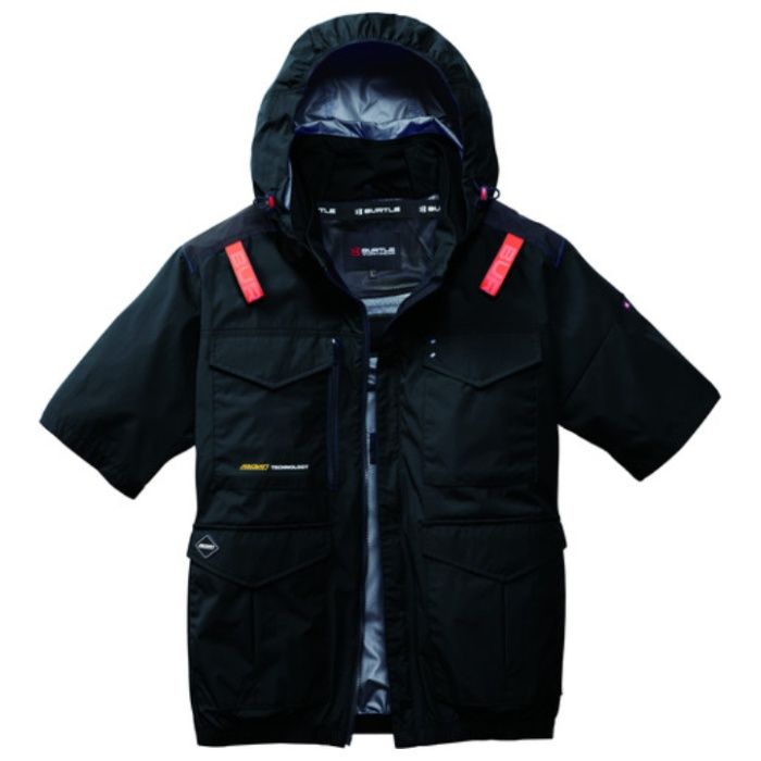 BURTLE　AC半袖ブルゾン　AC2106-35-XXL　ブラック