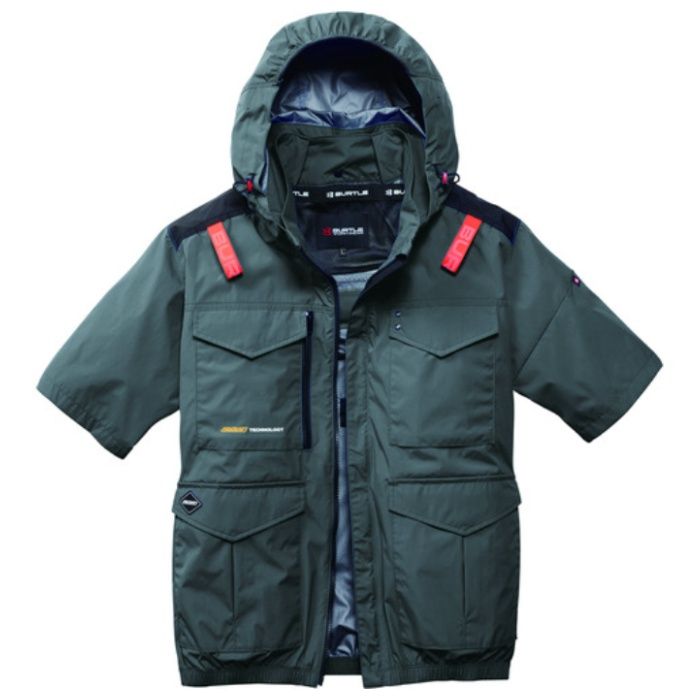 BURTLE　AC半袖ブルゾン　AC2106-53-L　ストームグレー