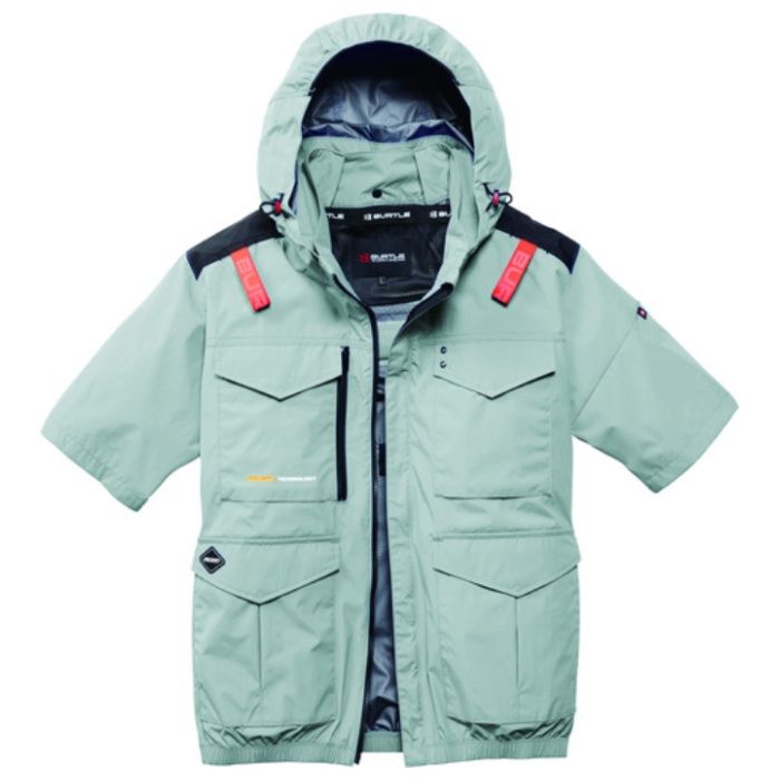 BURTLE　AC半袖ブルゾン　AC2106-57-XXL　スティールグレー