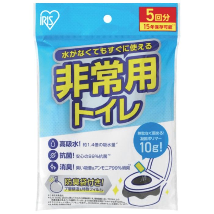 IRIS　208361　非常用トイレセット　10g　5回分