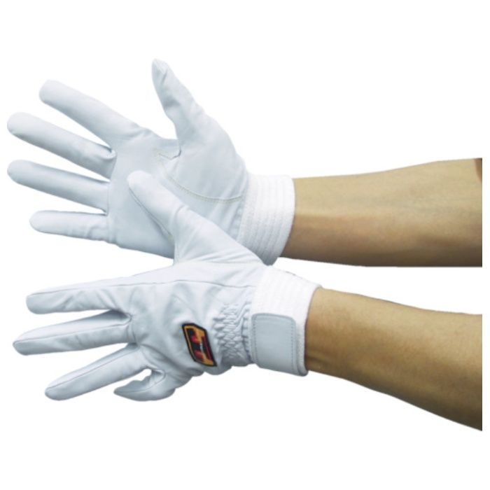 シモン　【売切廃番】牛革(中厚)手袋　C350白　L寸