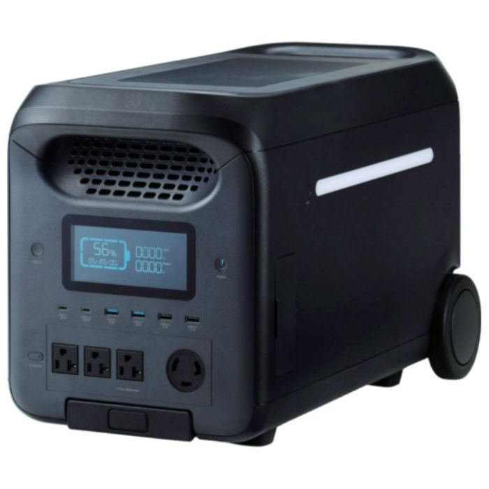 ELECOM　ポータブル電源　2560Wh　AC定格出力2500W　AC×4　ブラック