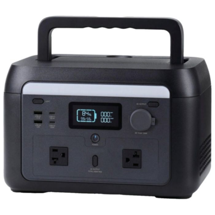 ELECOM　ポータブル電源　512Wh　AC定格出力600W　AC×2　ブラック