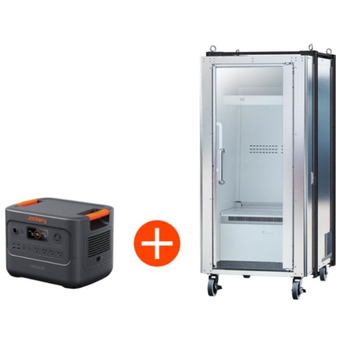 TRUSCO　パーソナルクーリングボックス　ど冷えもんBOXアイボルト仕様+ジャクリポータブル電源セット
