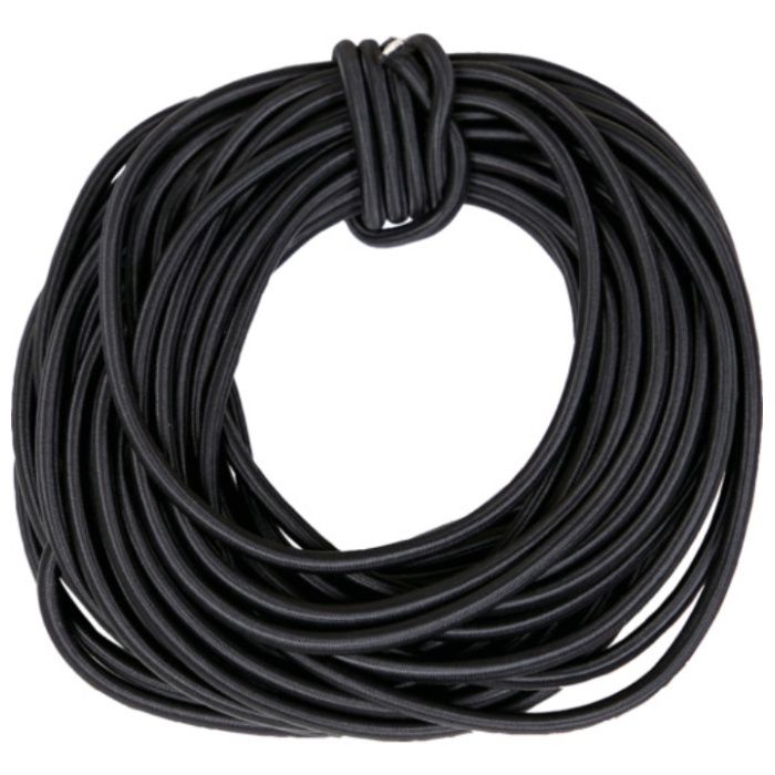 TRUSCO　丸ゴムロープ　イージーロープ　6mmX15m　黒
