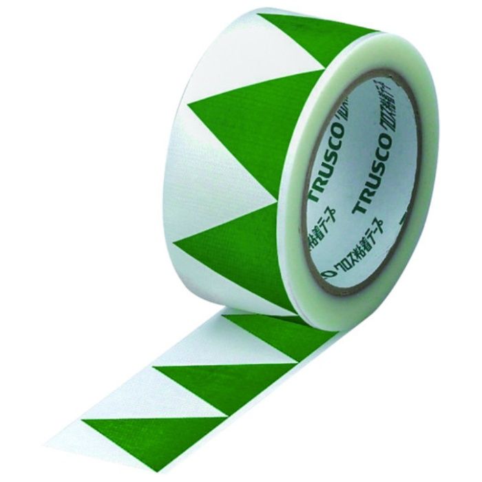 TRUSCO　【売切廃番】ギザギザクロステープ　50mm×25m　白緑