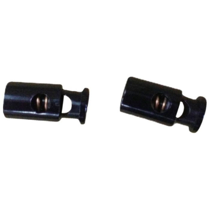 ユタカメイク　紐金具　コードロック(筒型　大)穴径6mm×6mm　2個入