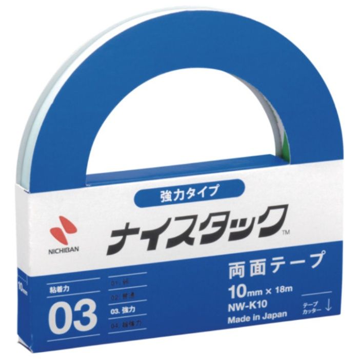 ニチバン　両面テープ　ナイスタック強力タイプ　NW-K10　10mmX18m