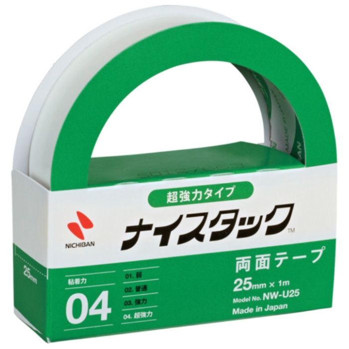 ニチバン　両面テープ　ナイスタック超強力タイプ　NW-U25　25mmX1m