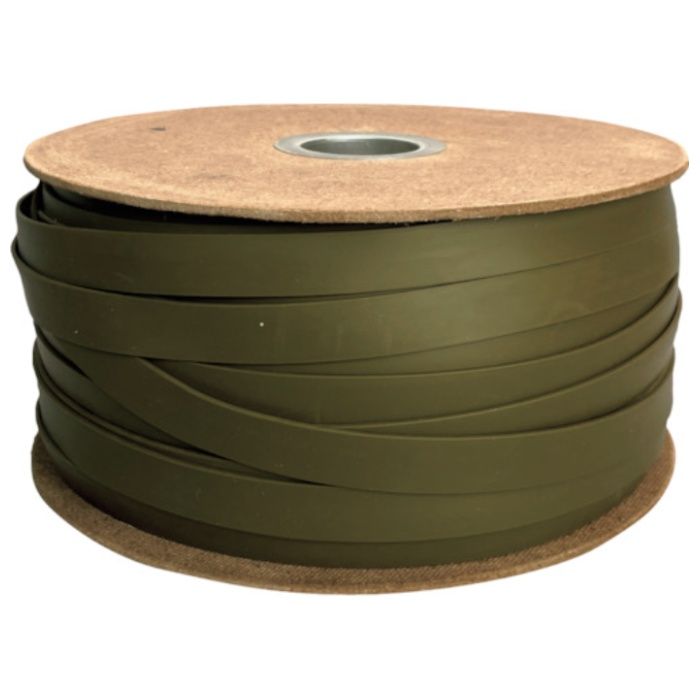 ユタカメイク　ゴム　平ゴムドラム巻　押出成形タイプ　20mm×100m　ODグリーン