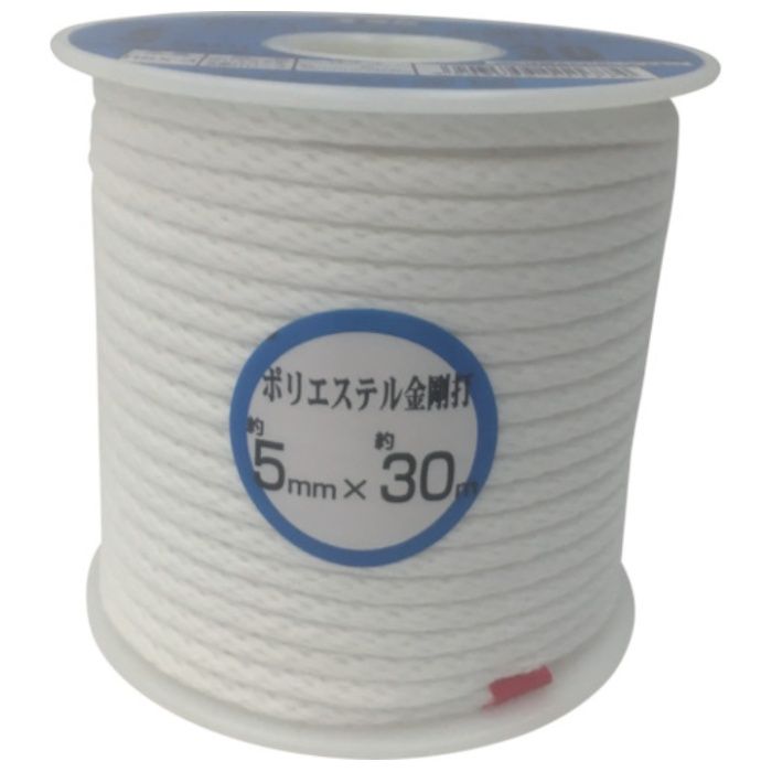 ユタカメイク　ロープ　ポリエステルロープボビン巻　5mm×30m