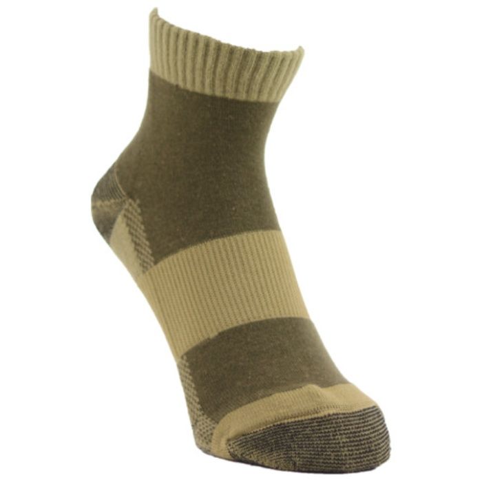 ユタカメイク　靴下　ASHITOMO　WORKING　SOCKS　アウトドア(先丸・ショート)　カーキ　2足組　25ー27cm