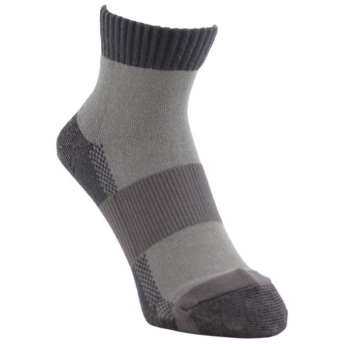 ユタカメイク　靴下　ASHITOMO　WORKING　SOCKS　アウトドア(先丸・ショート)　スモーク　2足組　25ー27cm