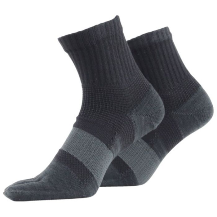 ユタカメイク　靴下　ASHITOMO　WORKING　SOCKS　ムレ対策(5本指・ショート)　ダーク　2足組　25ー27cm