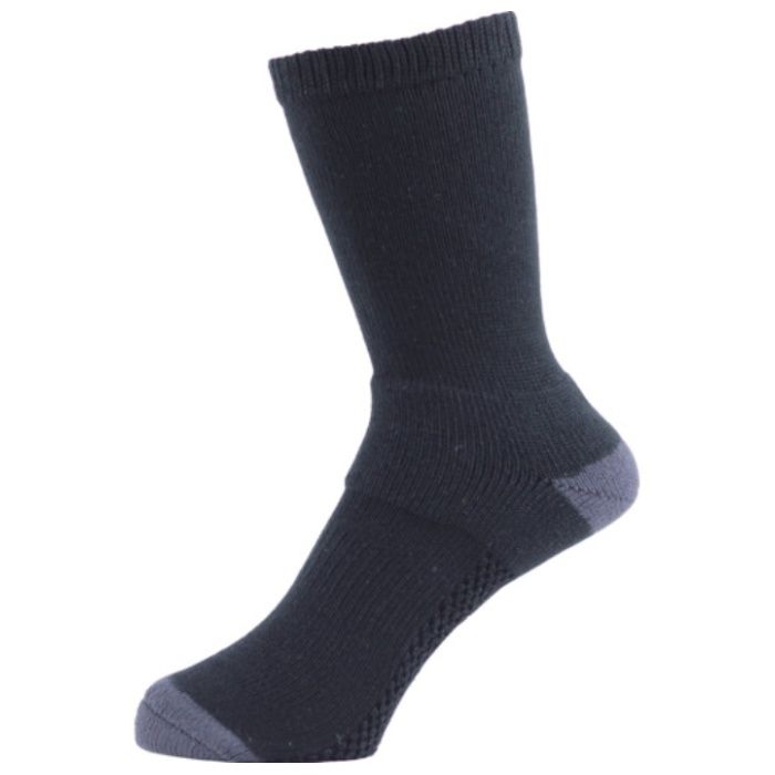 ユタカメイク　靴下　ASHITOMO　WORKING　SOCKS　長靴専用　先丸クルー　ブラック　1足組　L(27ー29cm)