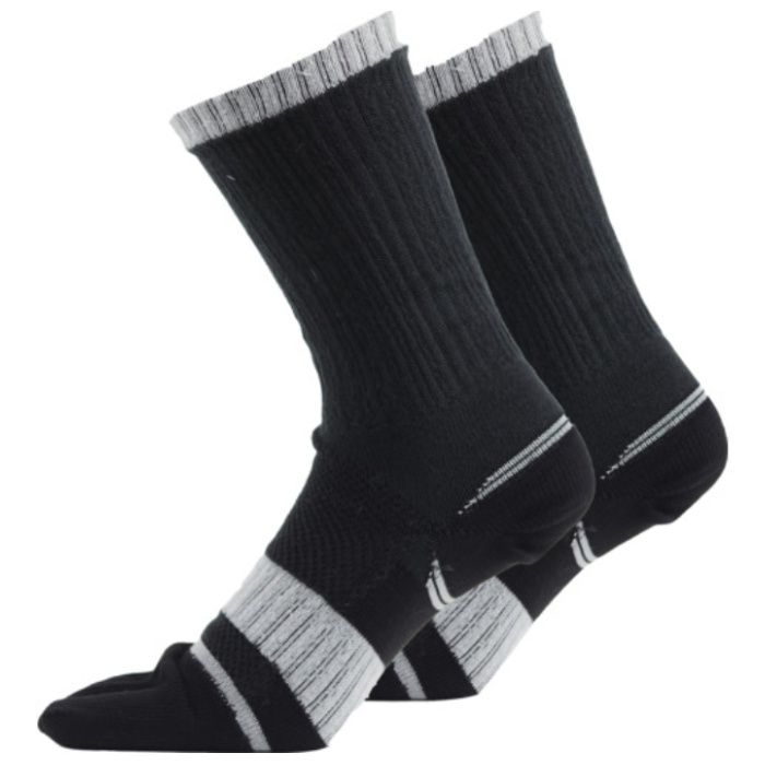 ユタカメイク　靴下　ASHITOMO　WORKING　SOCKS　破れ対策(5本指・クルー)　ダーク　2足組　25ー27cm