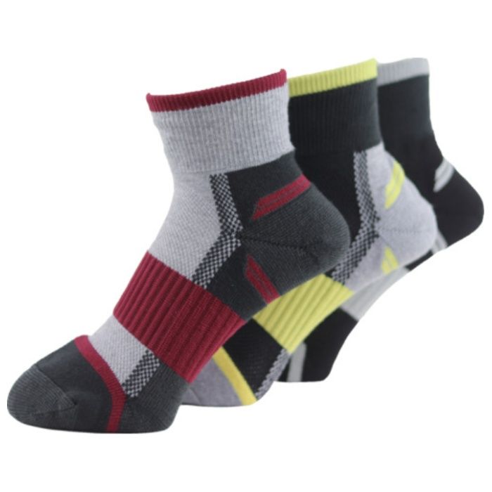 ユタカメイク　靴下　ASHITOMO　WORKING　SOCKS　破れ対策(先丸・ショート)　アソート　3足組　25ー27cm