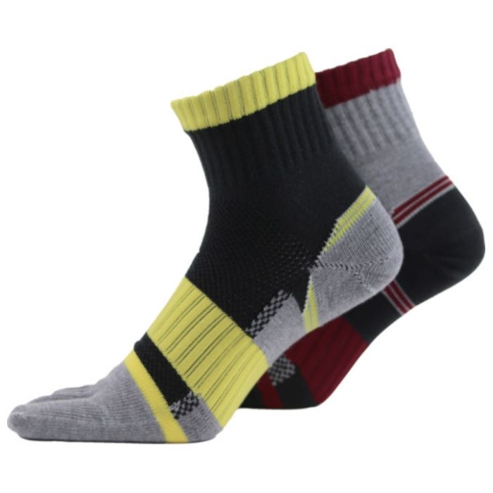 ユタカメイク　靴下　ASHITOMO　WORKING　SOCKS　破れ対策(5本指・ショート)　アソート　2足組　25ー27cm