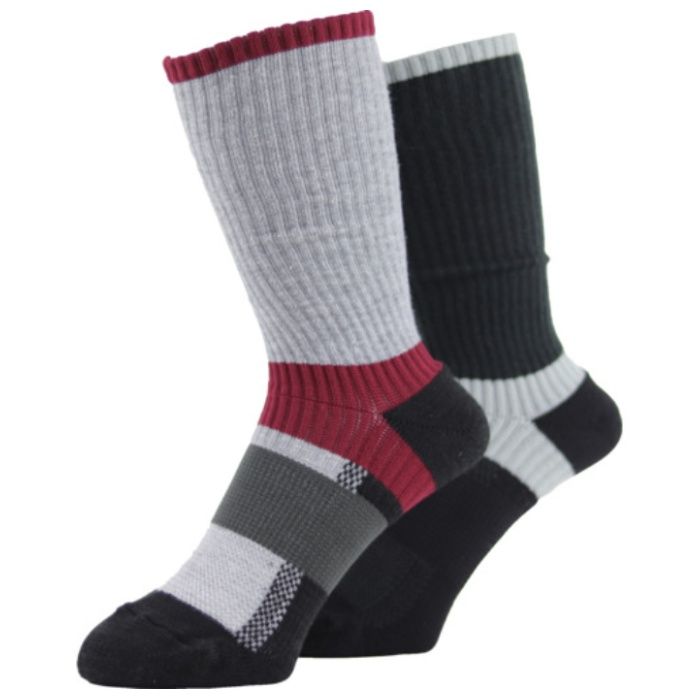 ユタカメイク　靴下　ASHITOMO　WORKING　SOCKS　ズレ対策(先丸・クルー)　アソート　2足組　25ー27cm