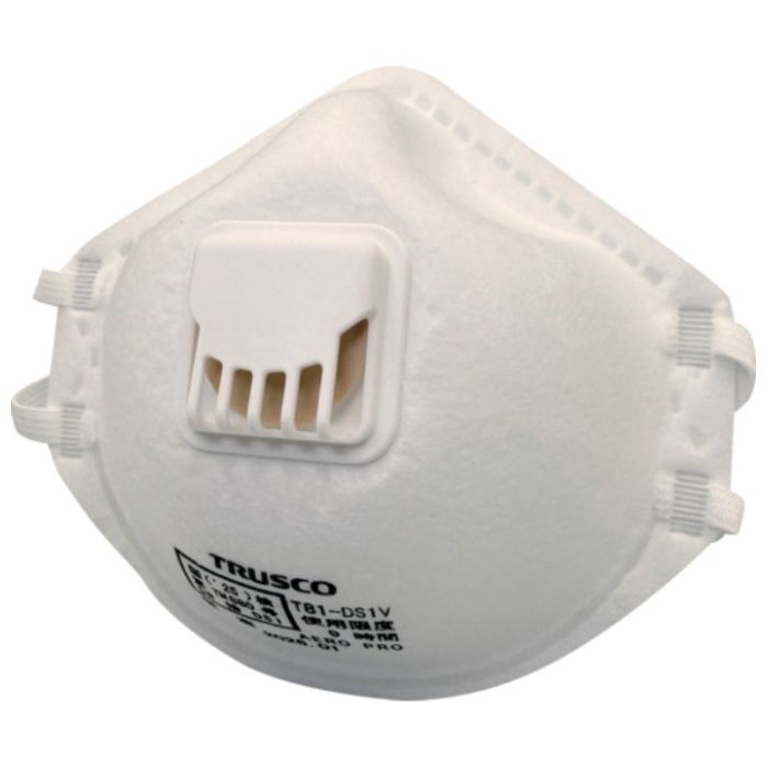 TRUSCO　使い捨て式防じんマスク　DS1　排気弁つき(10枚入)