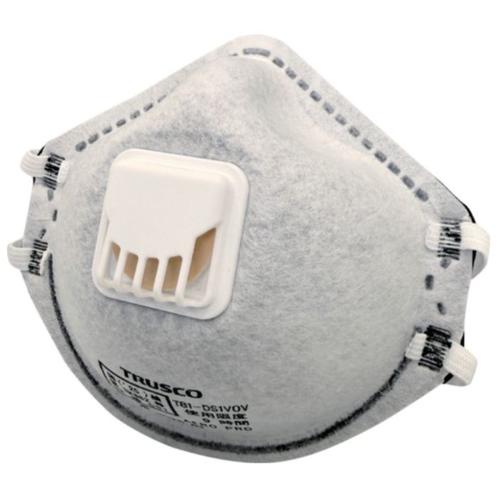 TRUSCO　使い捨て式防じんマスク　DS1　活性炭層　排気弁つき(10枚入)
