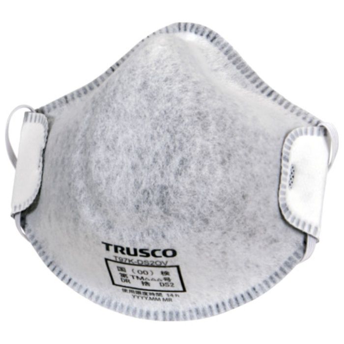TRUSCO　高密着　使い捨て式防じんマスク　DS2　活性炭層(10枚入)