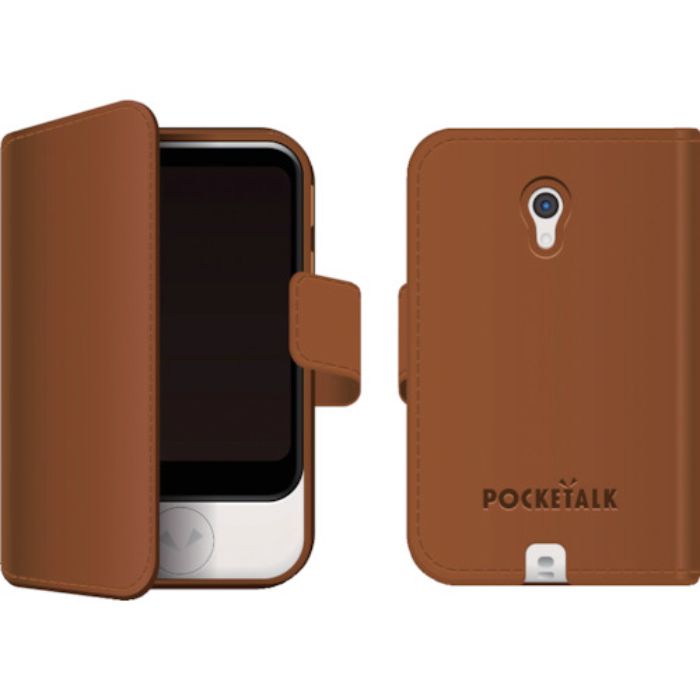 ソースネクスト POCKETALK (ポケトーク) S 専用手帳型ケース ブラウン PTS-NBR(Tcode:4484547)