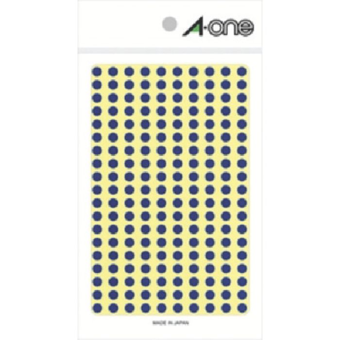 3M エーワン[[TM上]] カラーラベル 丸型 5mmΦ 青 (9枚入)(Tcode:8066581)