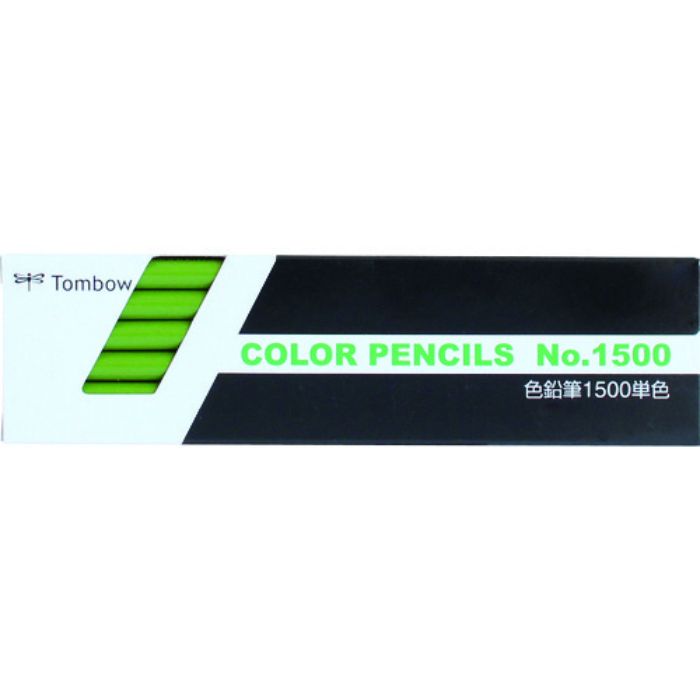 Tombow 色鉛筆 1500 単色 黄緑 12本入り(Tcode:8559892)