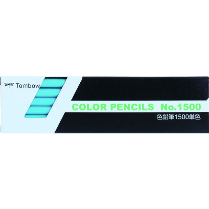 Tombow 色鉛筆 1500 単色 水色 12本入り(Tcode:8559894)